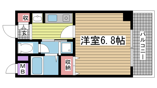 神戸市中央区元町通(神戸市営地下鉄海岸線みなと元町)のマンション賃貸物件 間取画像