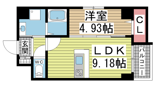 神戸市中央区海岸通(JR東海道本線(近畿)神戸)のマンション賃貸物件 間取画像