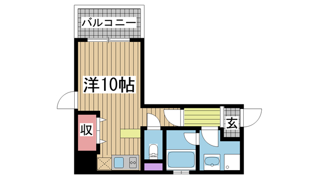 神戸市中央区下山手通(JR東海道本線(近畿)元町)のマンション賃貸物件 間取画像