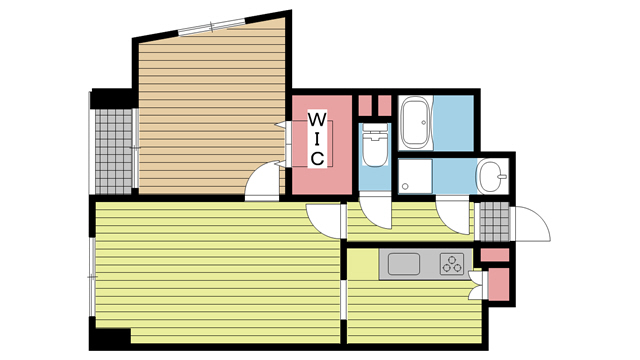 神戸市中央区山本通(JR東海道本線(近畿)三ノ宮)のマンション賃貸物件 間取画像