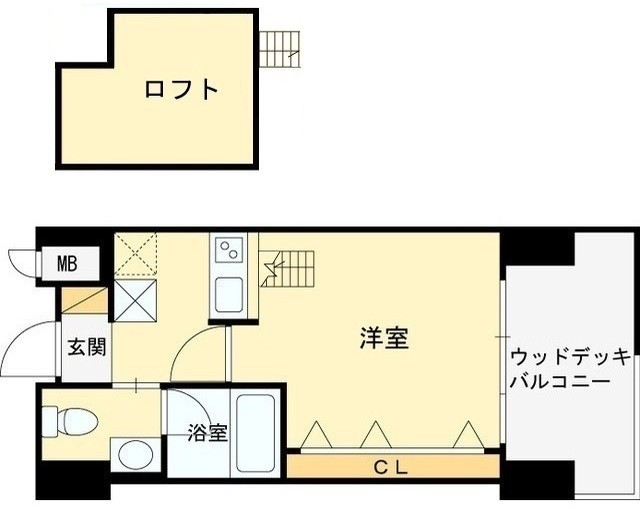 神戸市灘区友田町(JR東海道本線(近畿)六甲道)のマンション賃貸物件 間取画像