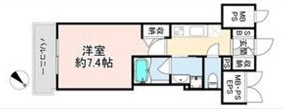 神戸市中央区元町通(JR東海道本線(近畿)神戸)のマンション賃貸物件 間取画像