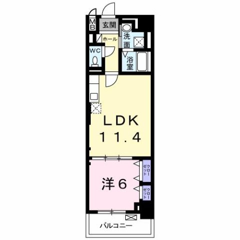 神戸市長田区西尻池町(JR山陽本線新長田)のマンション賃貸物件 間取画像