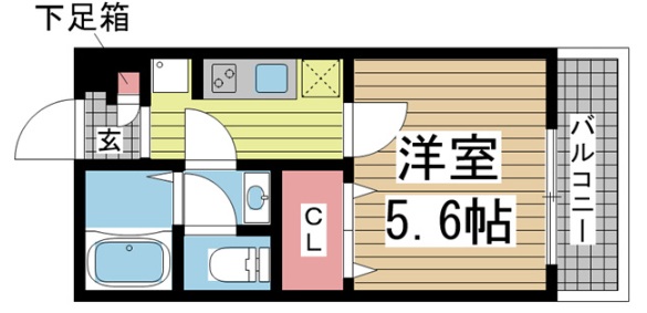 神戸市中央区野崎通(阪急神戸線春日野道)のマンション賃貸物件 間取画像