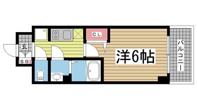 神戸市兵庫区大開通(神戸高速線新開地)のマンション賃貸物件 間取画像