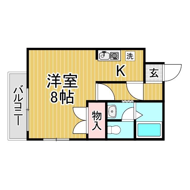 神戸市北区鈴蘭台南町(神戸電鉄粟生線鈴蘭台西口)のアパート賃貸物件 間取画像