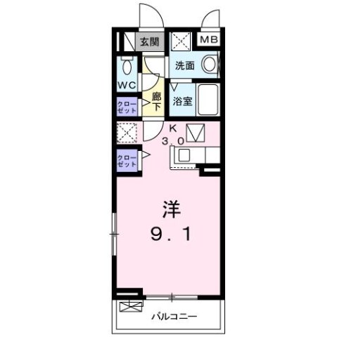 明石市小久保(JR山陽本線西明石)のアパート賃貸物件 間取画像
