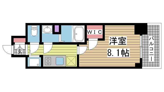 神戸市中央区中町通(JR東海道本線(近畿)神戸)のマンション賃貸物件 間取画像
