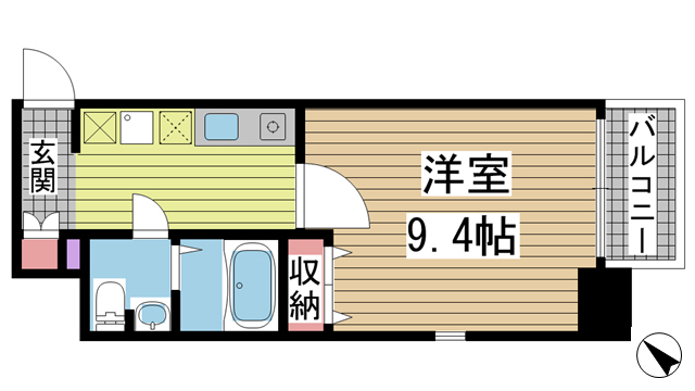 神戸市中央区元町通(JR東海道本線(近畿)元町)のマンション賃貸物件 間取画像