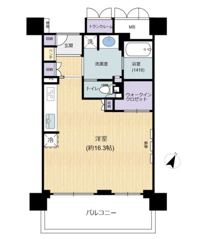 神戸市中央区磯上通(ポートアイランド線貿易センター)のマンション賃貸物件 間取画像