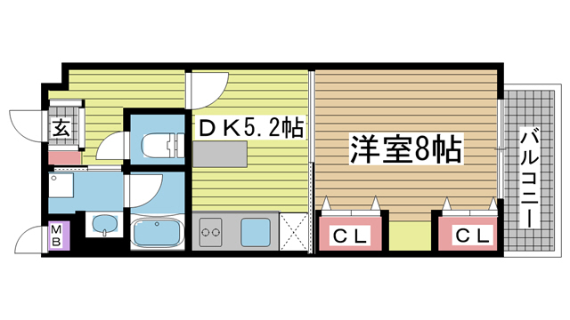 神戸市中央区海岸通(JR東海道本線(近畿)元町)のマンション賃貸物件 間取画像