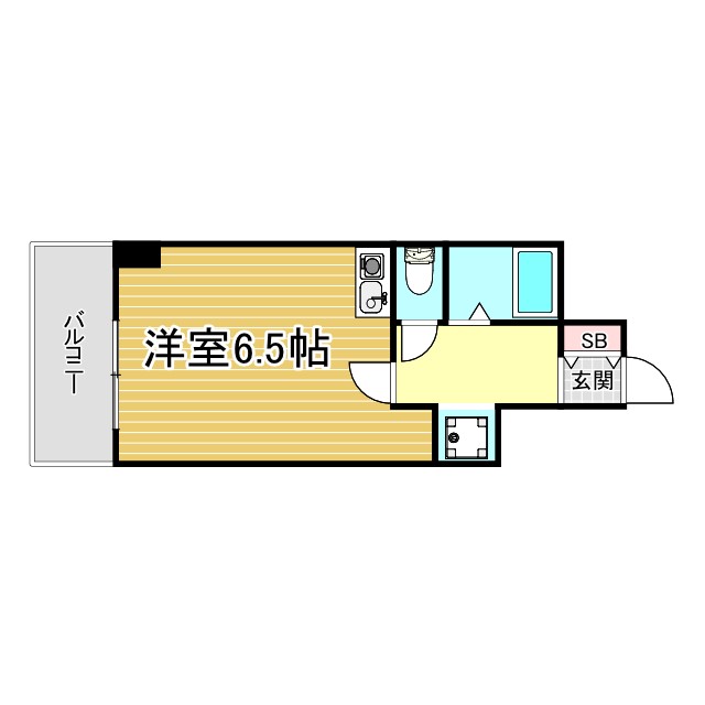 神戸市兵庫区下沢通(神戸市営地下鉄線湊川公園)のマンション賃貸物件 間取画像