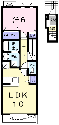 神戸市垂水区西舞子(山陽電鉄線西舞子)のアパート賃貸物件 間取画像