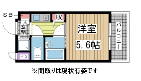 神戸市東灘区御影本町(阪神本線御影)のマンション賃貸物件 間取画像