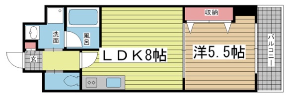 神戸市兵庫区小松通(神戸市営地下鉄海岸線和田岬)のマンション賃貸物件 間取画像