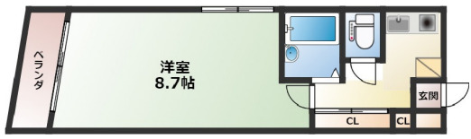 神戸市兵庫区神田町(神戸市営地下鉄線大倉山)のマンション賃貸物件 間取画像