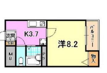 神戸市垂水区宮本町(JR山陽本線垂水)のマンション賃貸物件 間取画像
