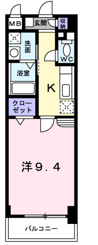 神戸市須磨区車(神戸市営地下鉄線妙法寺)のマンション賃貸物件 間取画像