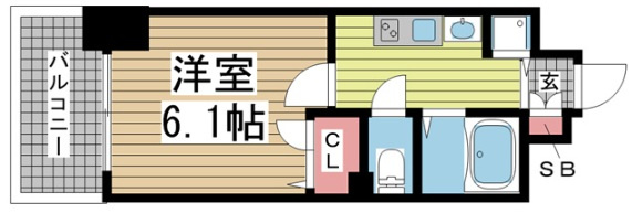 神戸市兵庫区中道通(JR東海道本線(近畿)神戸)のマンション賃貸物件 間取画像