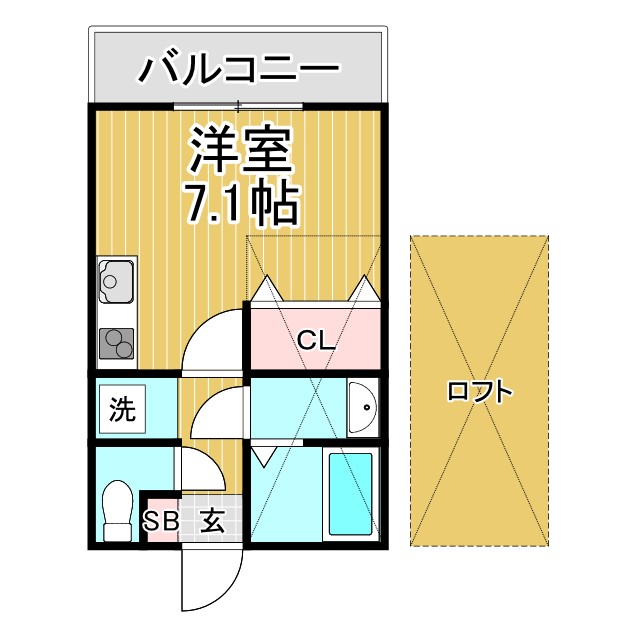 神戸市北区鈴蘭台北町(神戸電鉄有馬線鈴蘭台)のアパート賃貸物件 間取画像