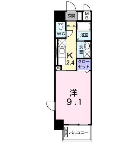 明石市野々上(JR山陽本線西明石)のマンション賃貸物件 間取画像