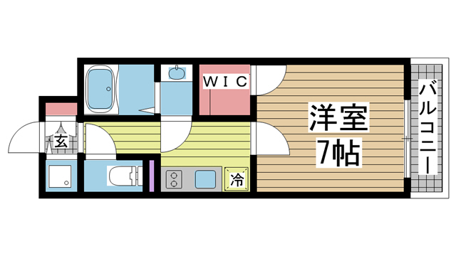 神戸市兵庫区駅前通(JR山陽本線兵庫)のマンション賃貸物件 間取画像