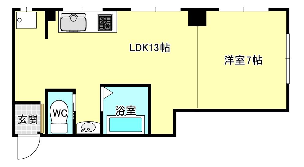神戸市東灘区青木(阪神本線青木)のマンション賃貸物件 間取画像