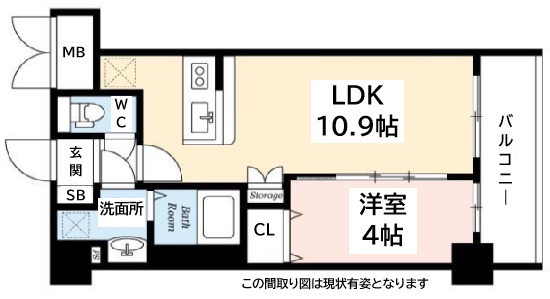 神戸市兵庫区水木通(神戸高速線新開地)のマンション賃貸物件 間取画像