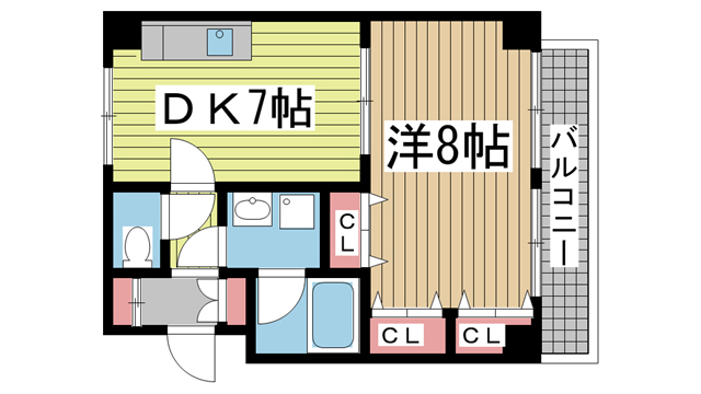 神戸市灘区灘南通(JR東海道本線(近畿)摩耶)のマンション賃貸物件 間取画像
