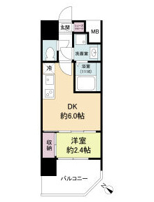 神戸市中央区北長狭通(JR東海道本線(近畿)元町)のマンション賃貸物件 間取画像