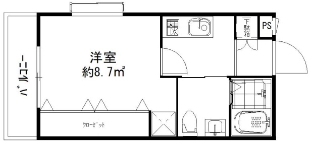 神戸市中央区八雲通(JR東海道本線(近畿)三ノ宮)のマンション賃貸物件 間取画像