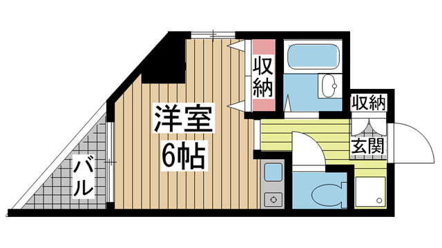神戸市中央区吾妻通(JR東海道本線(近畿)三ノ宮)のマンション賃貸物件 間取画像