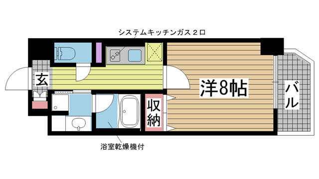 神戸市東灘区御影塚町(阪神本線新在家)のマンション賃貸物件 間取画像