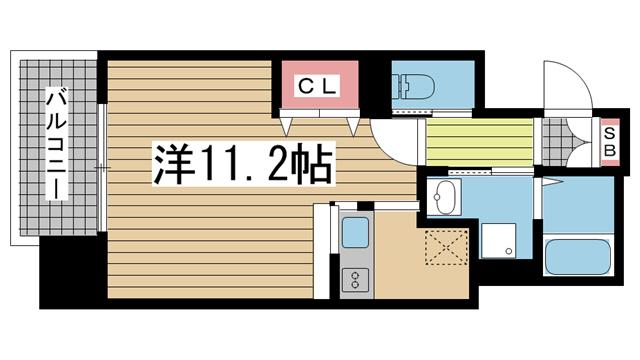神戸市中央区花隈町(神戸市営地下鉄線県庁前)のマンション賃貸物件 間取画像