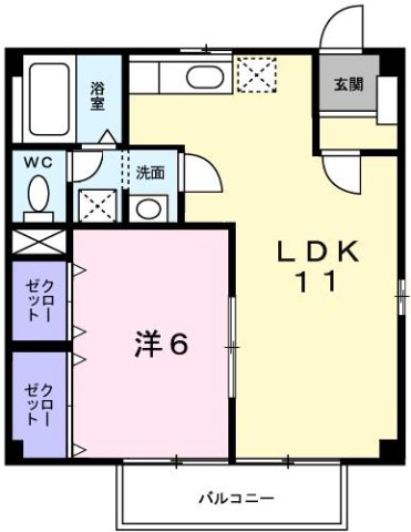神戸市西区宮下(JR山陽本線明石)のアパート賃貸物件 間取画像