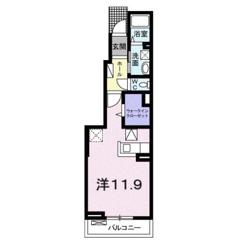 神戸市北区有野中町(神戸電鉄三田線岡場)のアパート賃貸物件 間取画像