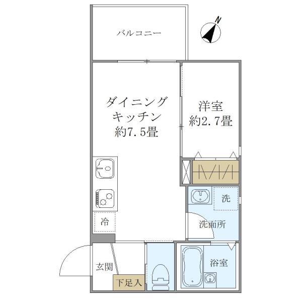 神戸市須磨区東町(山陽電鉄線東須磨)のアパート賃貸物件 間取画像