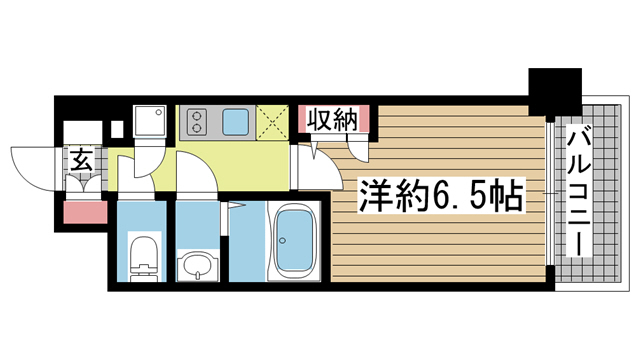 神戸市兵庫区新開地(JR東海道本線(近畿)神戸)のマンション賃貸物件 間取画像