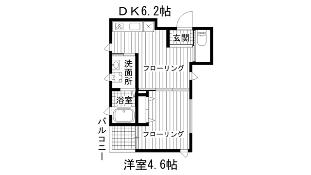 神戸市兵庫区湊川町(神戸市営地下鉄線湊川公園)のアパート賃貸物件 間取画像
