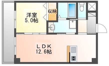 神戸市中央区二宮町(JR東海道本線(近畿)三ノ宮)のマンション賃貸物件 間取画像