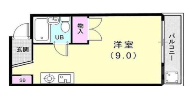 神戸市中央区下山手通(神戸高速線西元町)のマンション賃貸物件 間取画像