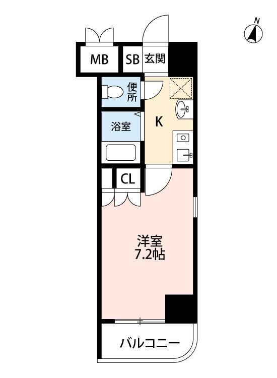 神戸市中央区雲井通(JR東海道本線(近畿)三ノ宮)のマンション賃貸物件 間取画像