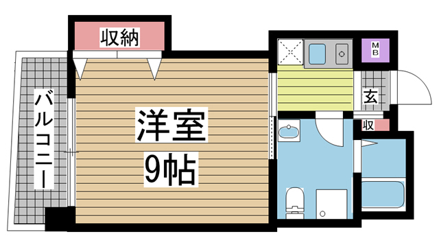 神戸市中央区生田町(JR東海道本線(近畿)三ノ宮)のマンション賃貸物件 間取画像