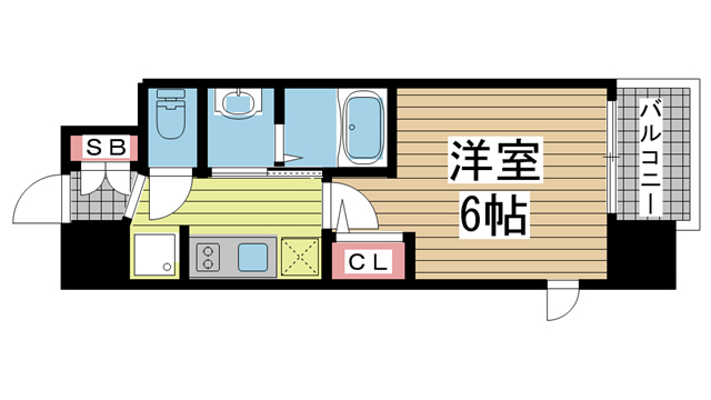 神戸市中央区宮本通(阪急神戸線春日野道)のマンション賃貸物件 間取画像
