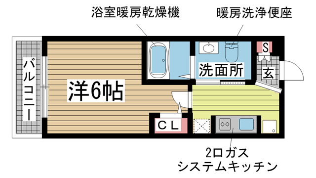 神戸市中央区御幸通(JR東海道本線(近畿)三ノ宮)のマンション賃貸物件 間取画像
