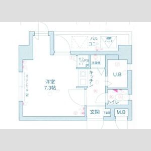 神戸市中央区熊内町(神戸市営地下鉄線新神戸)のマンション賃貸物件 間取画像