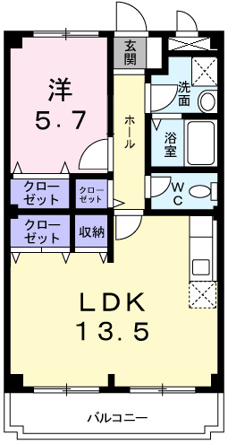 神戸市西区伊川谷町有瀬(JR山陽本線明石)のマンション賃貸物件 間取画像