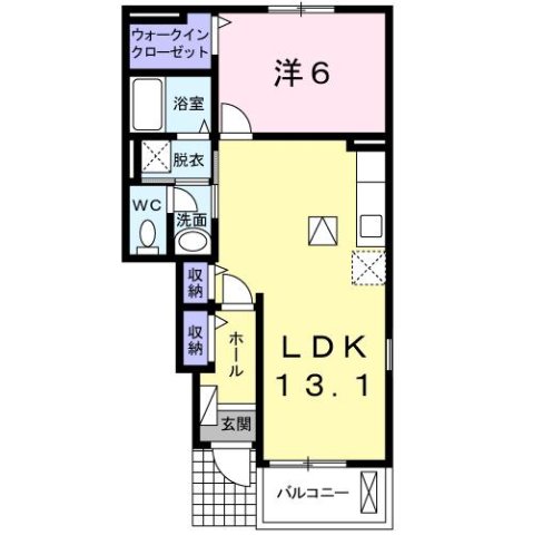 明石市大久保町西島(山陽電鉄線西江井ヶ島)のアパート賃貸物件 間取画像