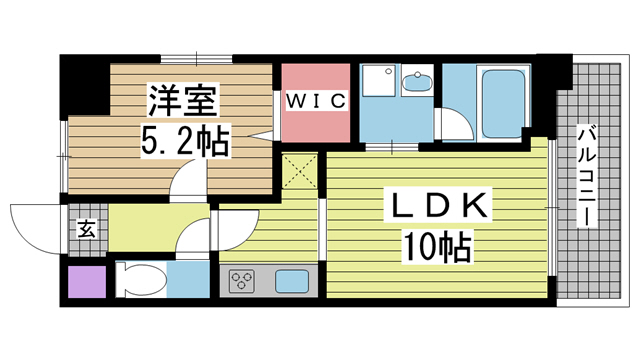 神戸市灘区神ノ木通(JR東海道本線(近畿)六甲道)のマンション賃貸物件 間取画像
