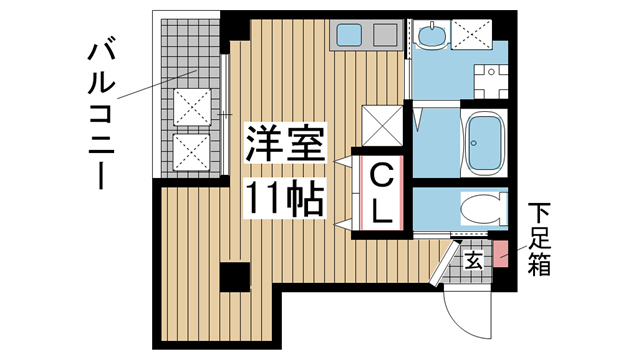 神戸市灘区城内通(JR東海道本線(近畿)灘)のマンション賃貸物件 間取画像